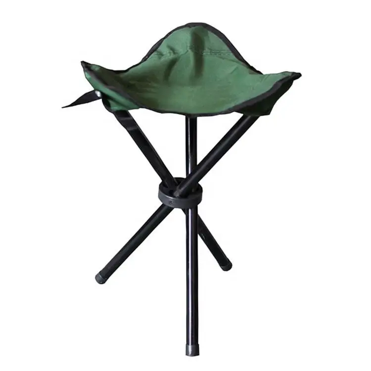 Custom Logo Outdoor Cheap Garden Lightweight Metal Tripod Stool Folding Beach Camping Fishing Chairs