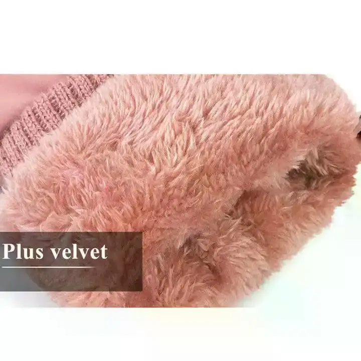Luxury Outdoor Winter Gloves with Fox Fur Cuff Sheepskin Leather and PU Material Fashion Style Mittens with Custom Logo