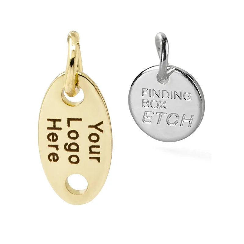 cheap bulk custom designer metal jewelry logo charm for bracelet