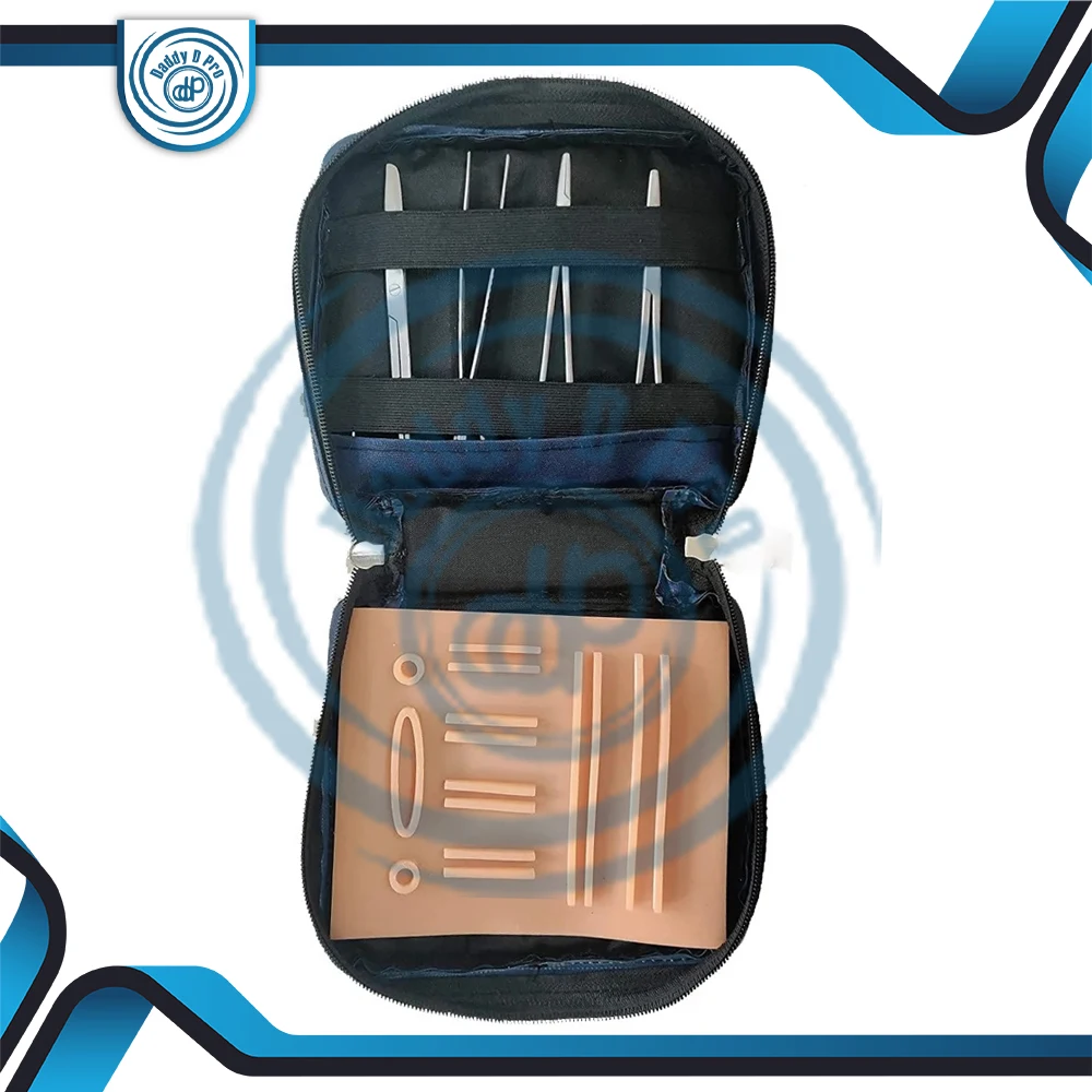 DADDY D PRO Laparoscopic Urology Suture Practicing Kit Tissue Pad Forceps Instruments Set For Medical Students Practice Kit CE