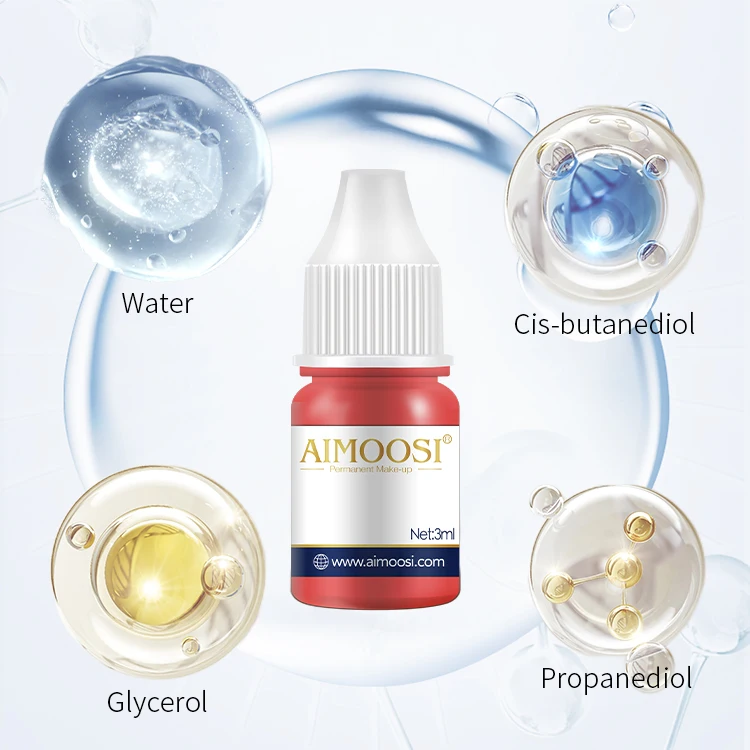Aimoosi OEM Organic colors Micropigmentation lip eyebrow Permanent Makeup supply Pigment  Tattoo Ink Microblading Pigment