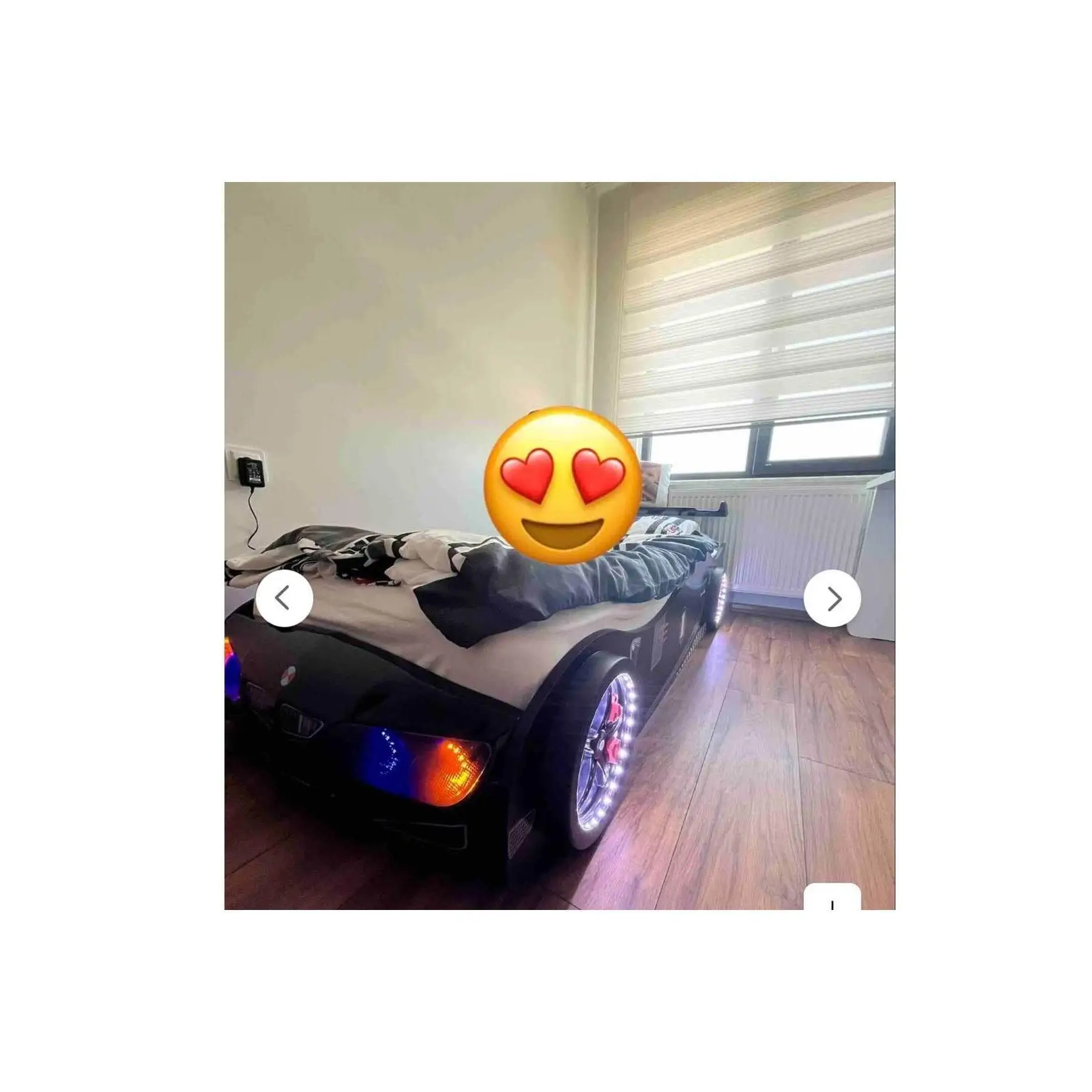 BMW - M7 - Black Car Bed, With Remote Control, Light, Sound