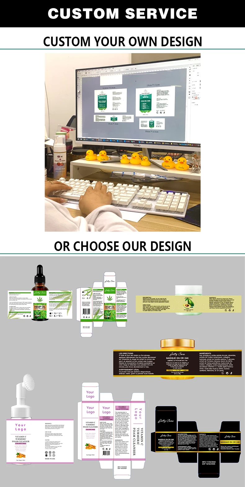 Custom Natural Turmeric Skin Care Set Facial Cleanser Face Toner Serum Cream Anti Aging Personal Skincare Product Private Label