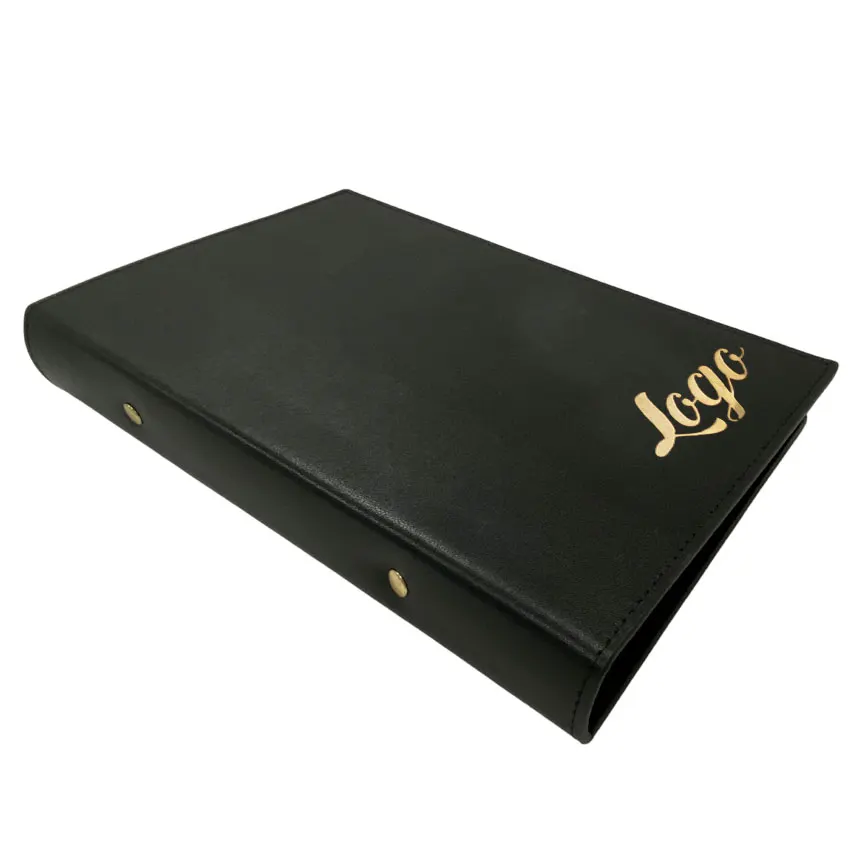 Wholesale custom menu cover bill folder PU leather for hotel restaurant