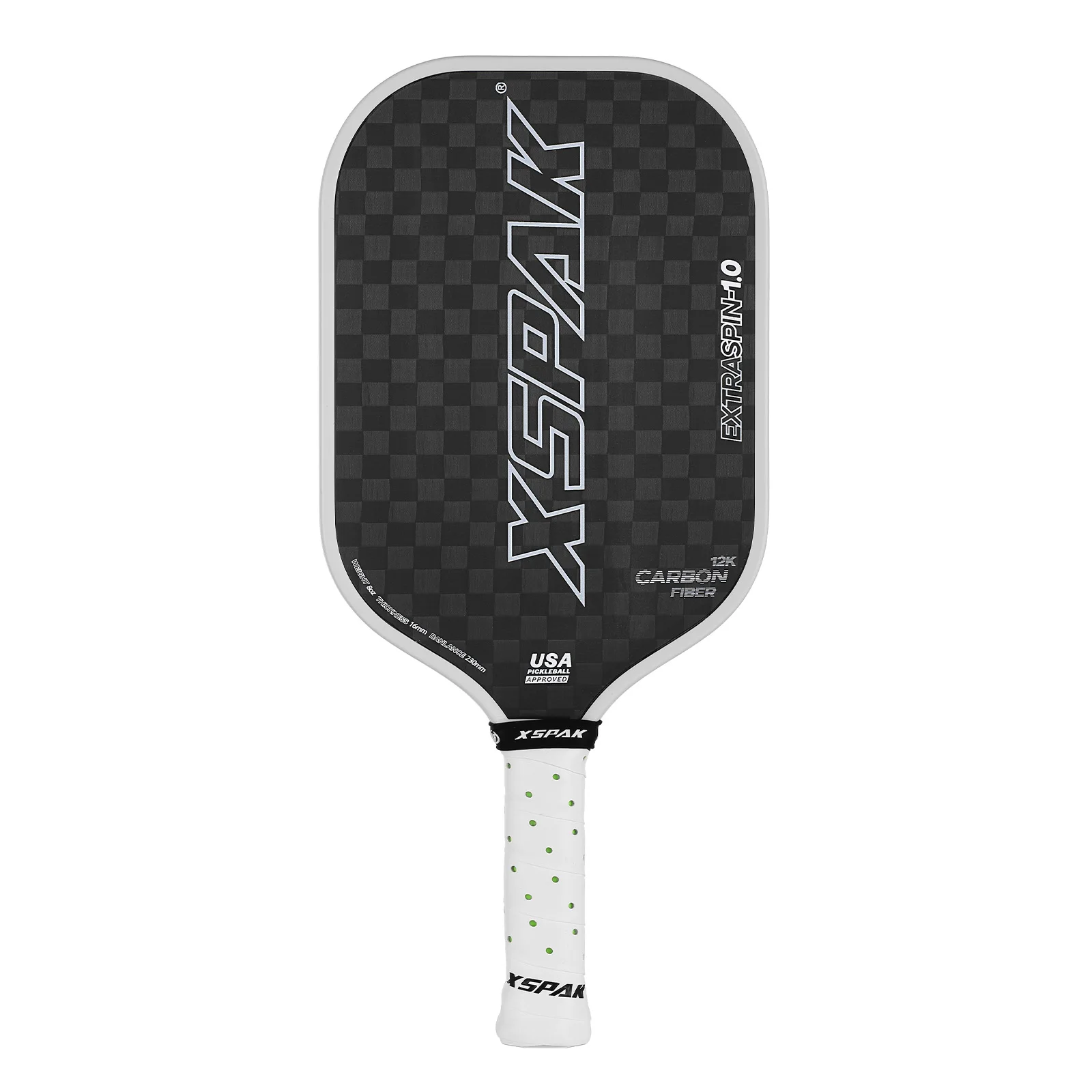 XSPAK EXTRASPIN1.0 TORAY T700-12K WOVEN CARBON FIBER SURFACE THERMOFORMED PICKLEBALL PADDLE RACKET