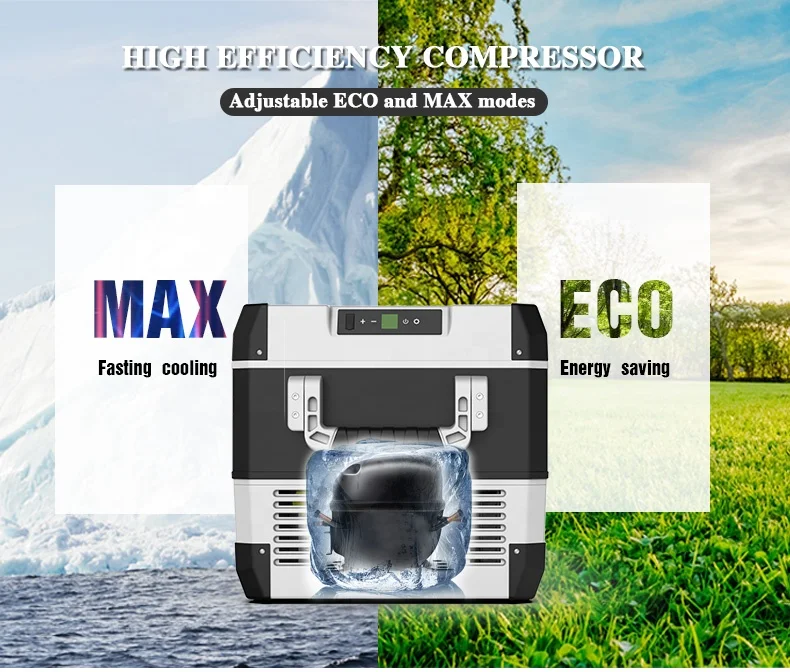 wholesale 75L 95L 100L camping refrigerator  (-22~10C) Easily Carry 12 fridges with battery USB Port rechargeable for rv outdoor