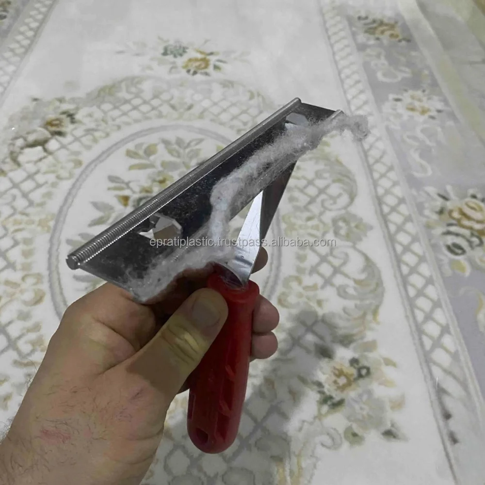 Наконечник из нержавеющей стали с пластиковой ручкой для удаления ворса дома мойщиков ковров на рабочих местах и отелей Турции