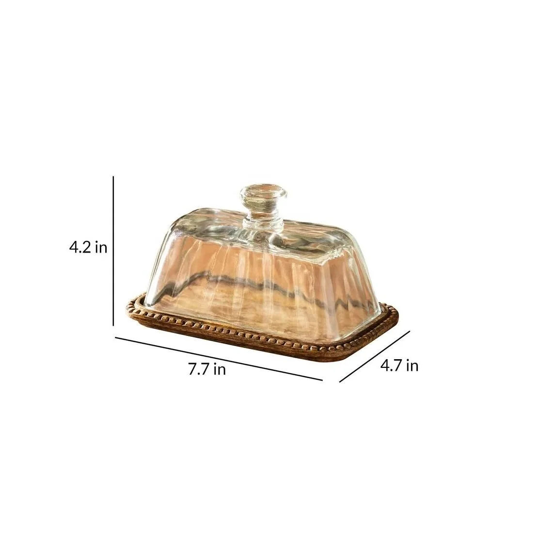 Rectangular Wooden Cakes Stand with Glass lid new design Manufacturer Wholesaler Cake Stand Home & Decoration