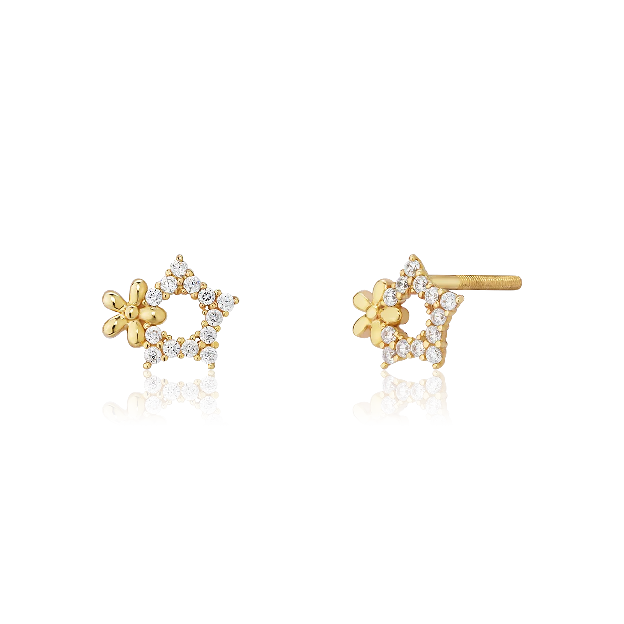 9K,10K,14K,18K solid gold stud earrings small earrings for kids - HTJ brand Vietnam jewelry manufacturer BTPTB332