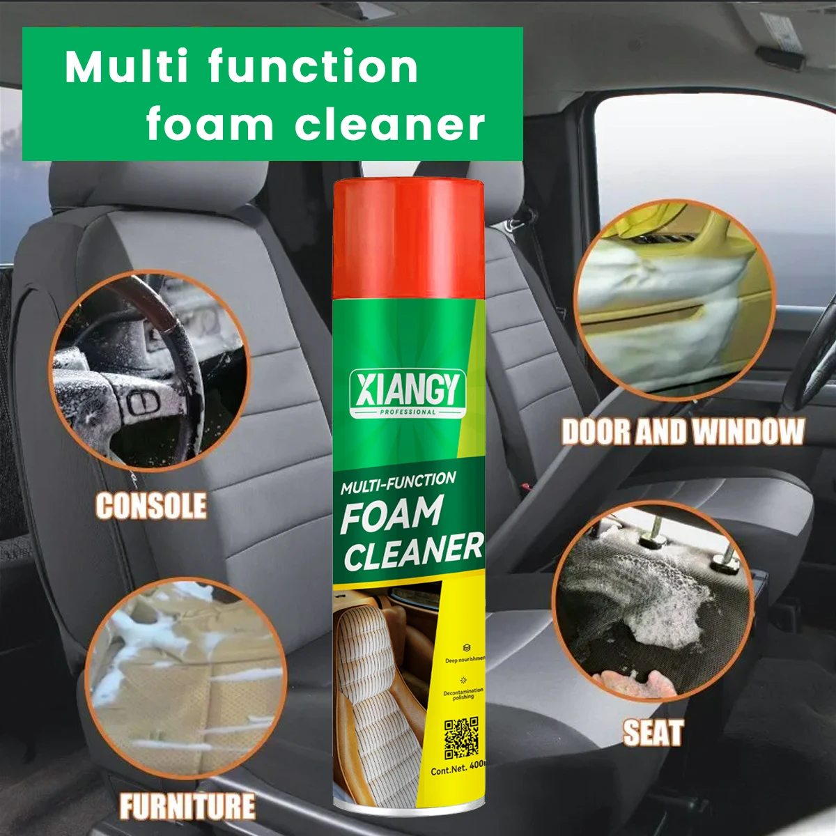 Auto care 650ml all multifunction multipurpose foam cleaner car interior and house cleaning wax Multi-purpose Foam Cleaner