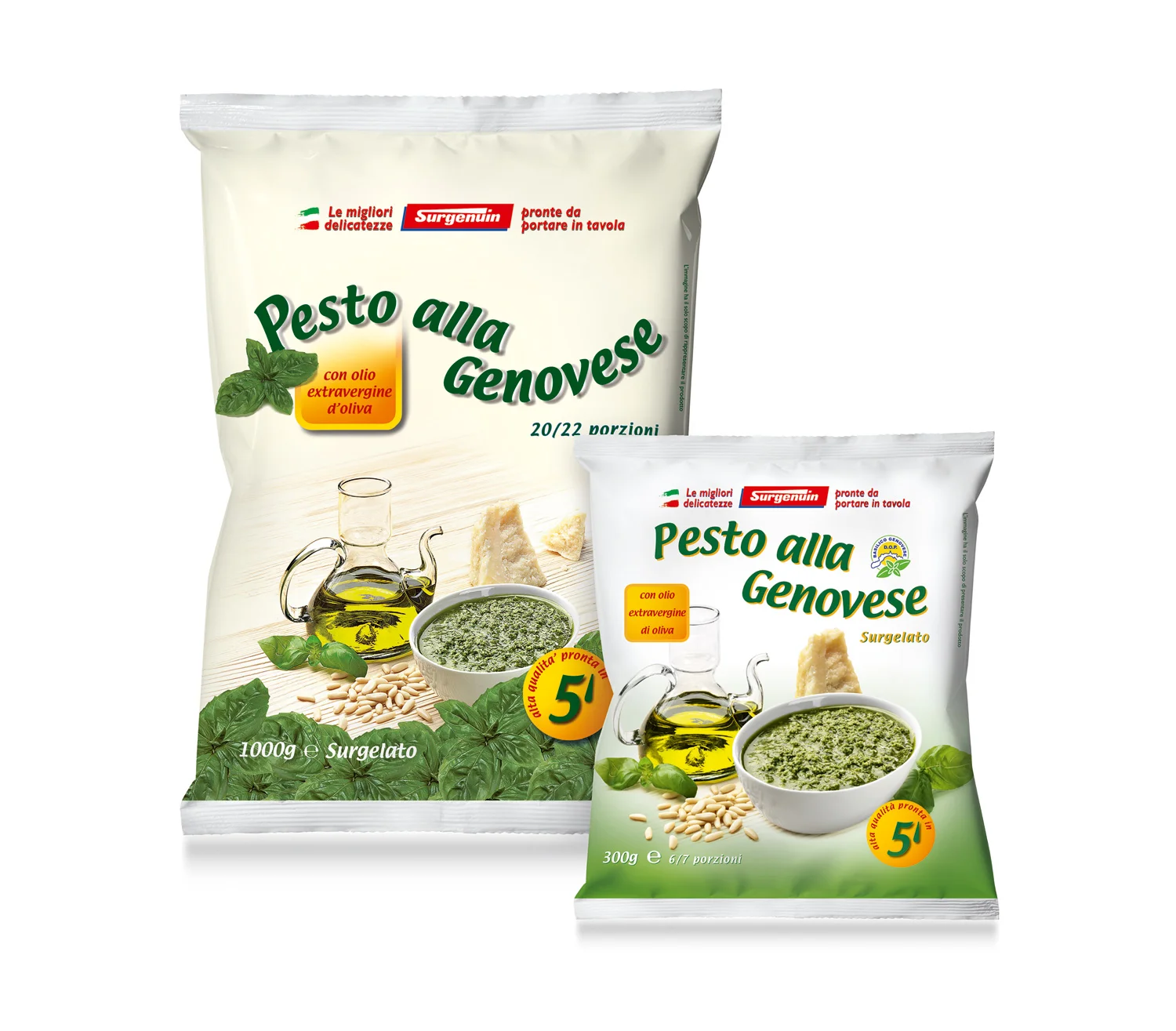 Italian food products ready to eat ready meals 1 kg frozen genovese pesto sauce with DOP basil for pasta