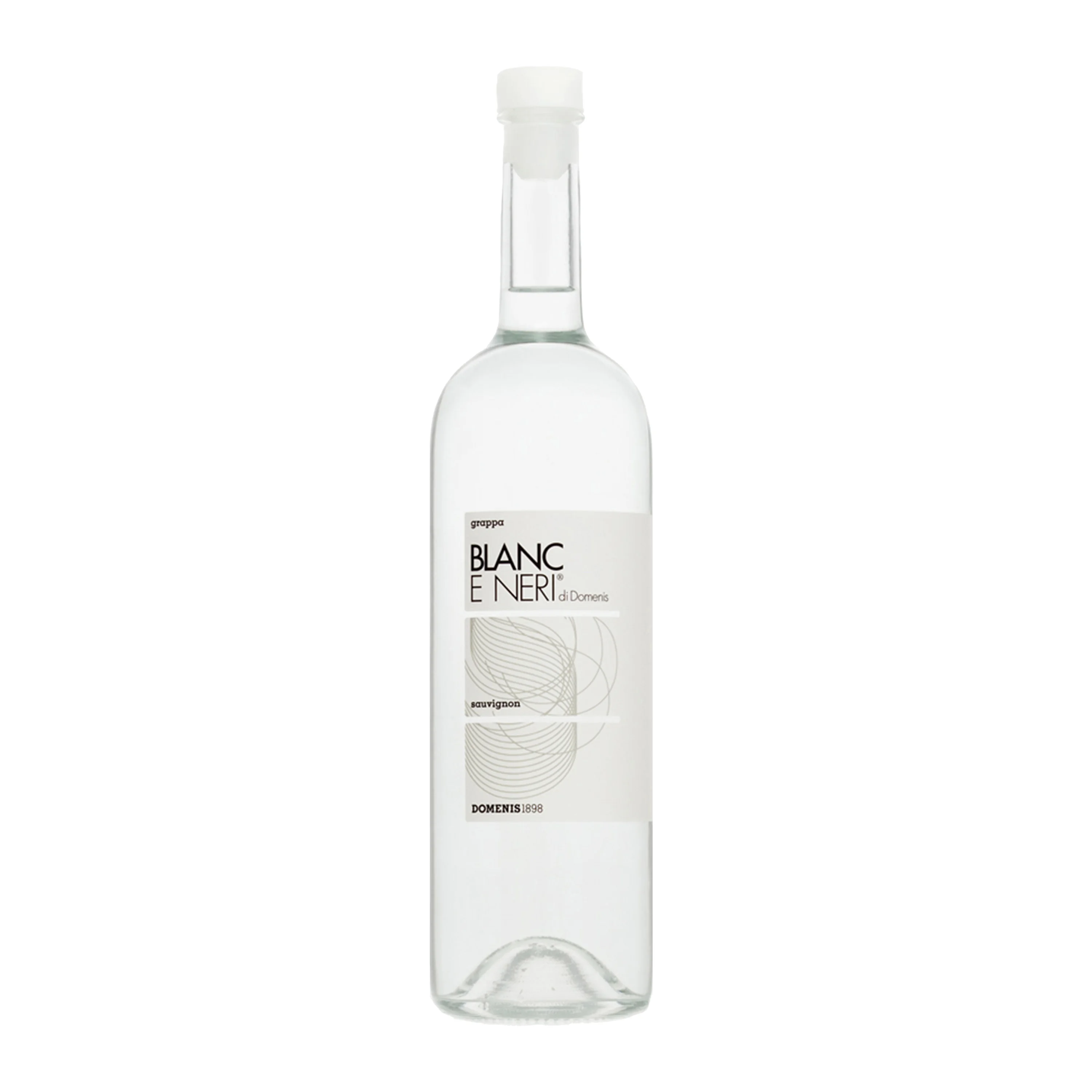 Exclusive Italian single varietal Grappa with moderate alcohol content Blanc e Neri Sauvignon 70cl