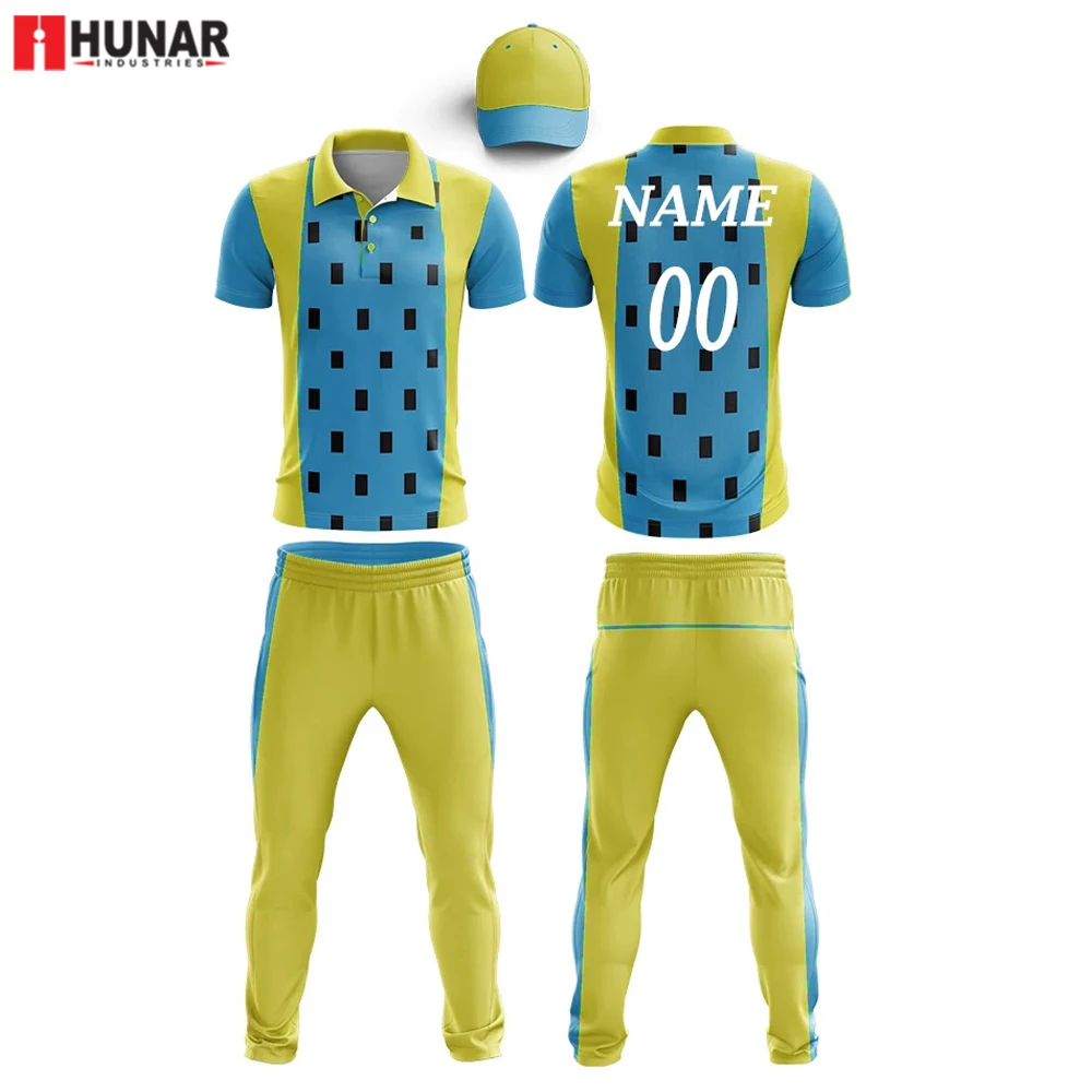 2022 высокое качество индивидуальная печать логотипа лучший дизайн спортивная одежда легкая форма для крикета распродажа