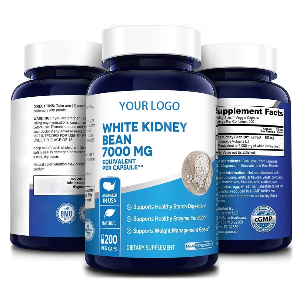 Private Label Weight Loss Capsule Supplement Organic Garcinia Cambogia White Kidney Bean Capsules