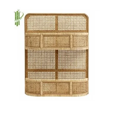Home decor Book shelf rack rattan bamboo wall shelves decorations for home verified suppliers factory in Vietnam
