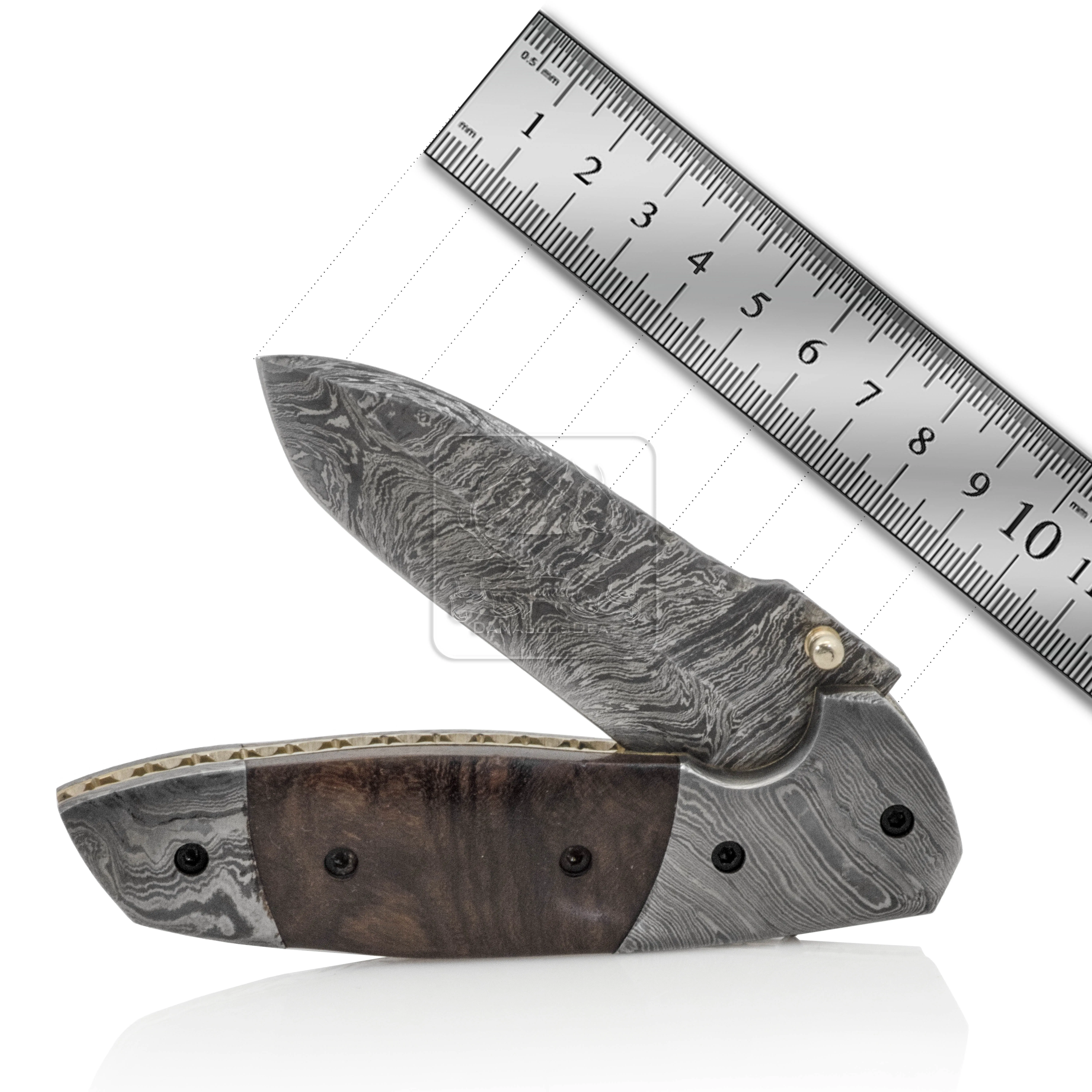 Wholesale Damascus Steel Folding Pocket Knife DD-FK-880 Exotic Iron Wood Handle Bushcraft Knife EDC Camping Survival Tactical