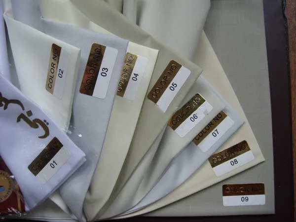 100% polyester spun and filament mixed robe  fabric Arabian thobe fabric Muslim and shirt fabric