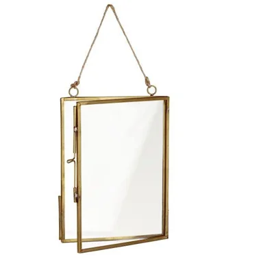 Direct Factory Sales Decorative Tabletop Photo Frame Decor Metal Glass Picture Photo Frame Home Decor Accessories