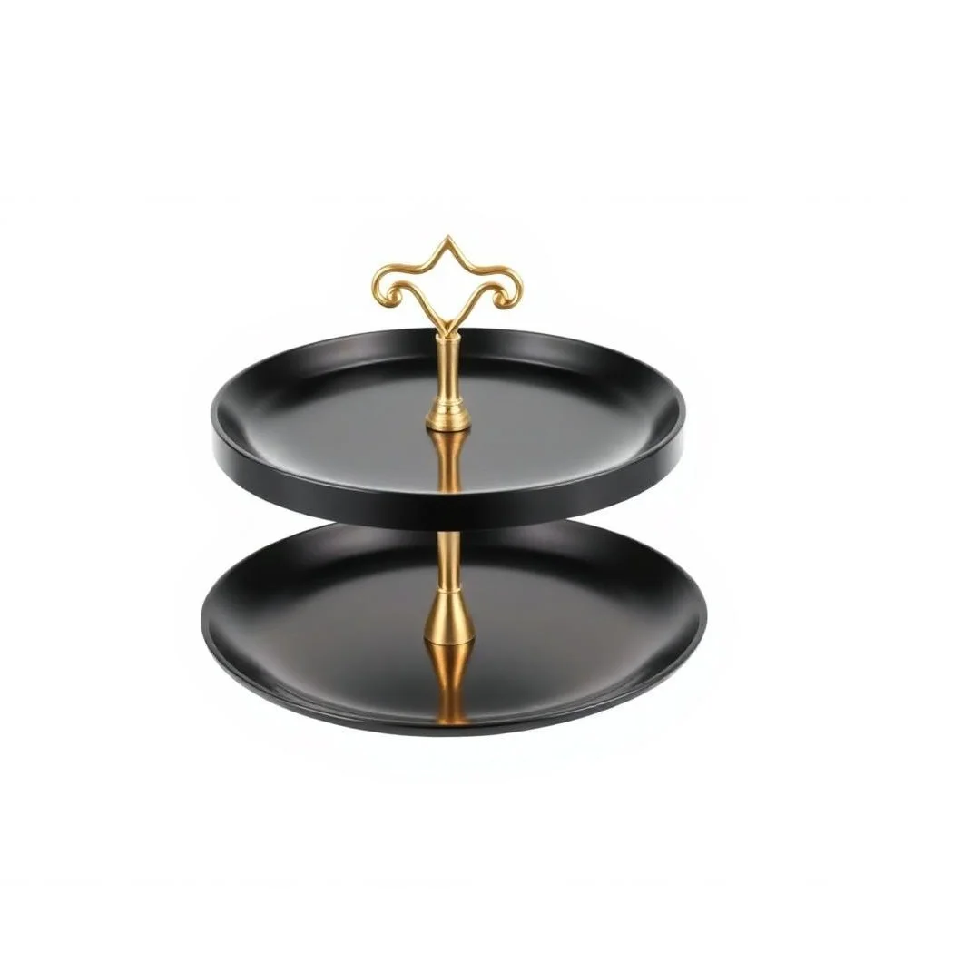 Effective Cost Most Demanding Rounded Shape Metal Cake Stands Wedding Events Sweets Serving Tool Matt Black Color Cake Stands
