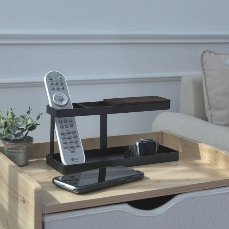 Remote Control Holder TV Remote Caddy Bedside Table or Desktop Organizer Controllers Glasses Media Player Pen or Pencil Storage