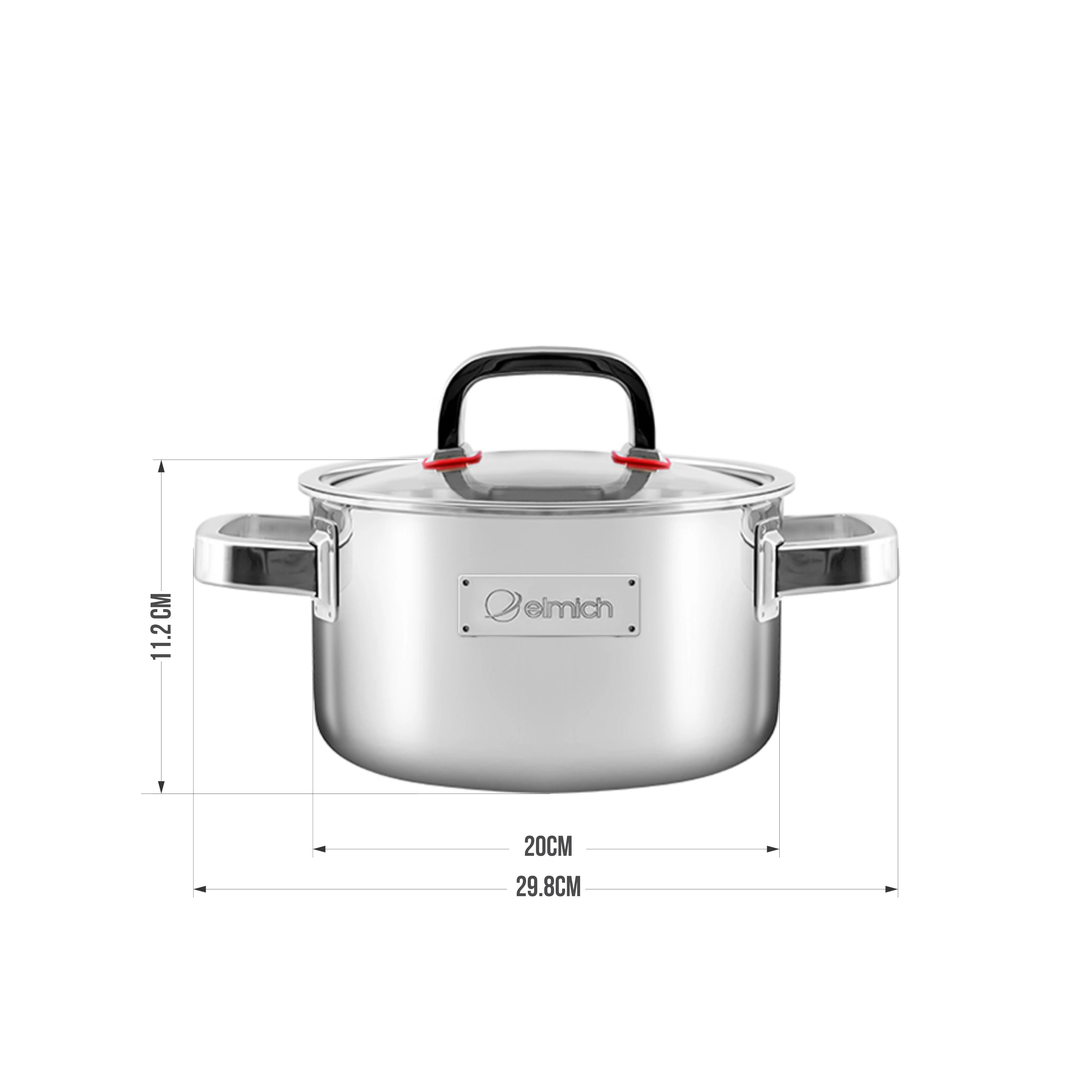 Elmich Diamond cookware set - 4 products with European standard 304 stainless steel material