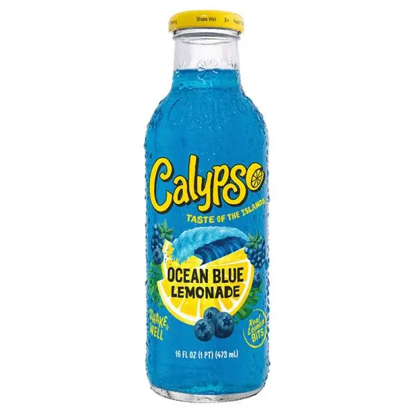 Calypso All Natural Flavors Lemonade Drink / Best Selling Soda Drink Calypso / Calypso 473ML x 12 glass bottles Kiwi Lemonade /