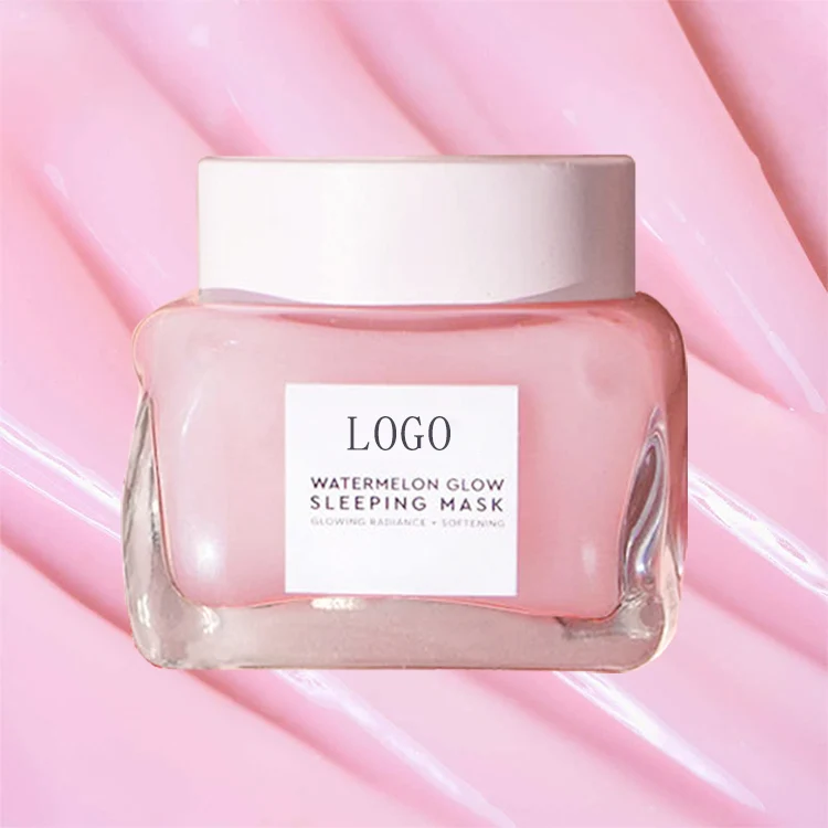 Private Label Natural Vegan Moisturizing Smoothing Beauty Facial Cream Mask Skin Care Cream Watermelon Glow Sleeping Mask