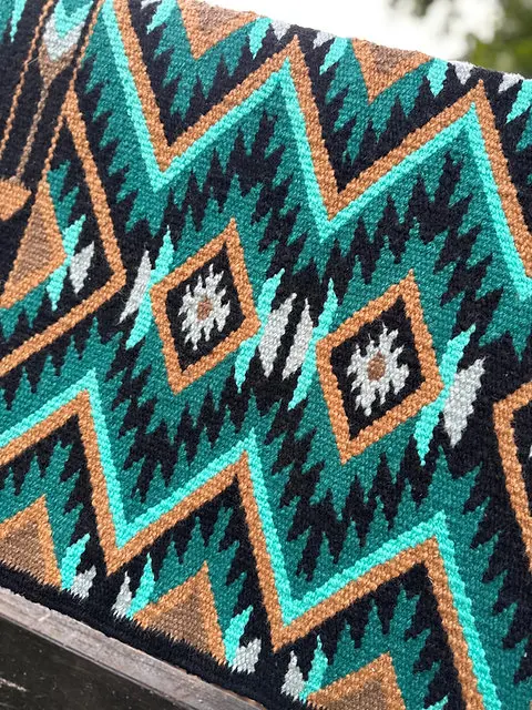 Western Show Horse Saddle Blanket New Zealand Design Handmade Wool Saddle Blanket Top Wool Saddle Pad Size