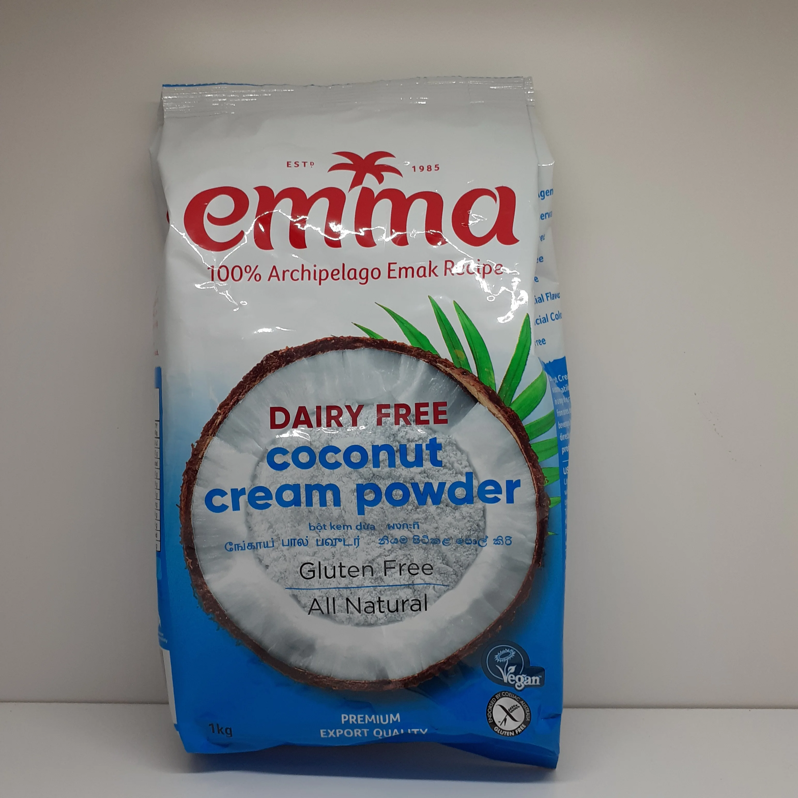 Top Seller Malaysia Wholesales 1kg Weight Coconut Cream Powder Box Packing Natural Sweet Coconut Milk For Horeca Use