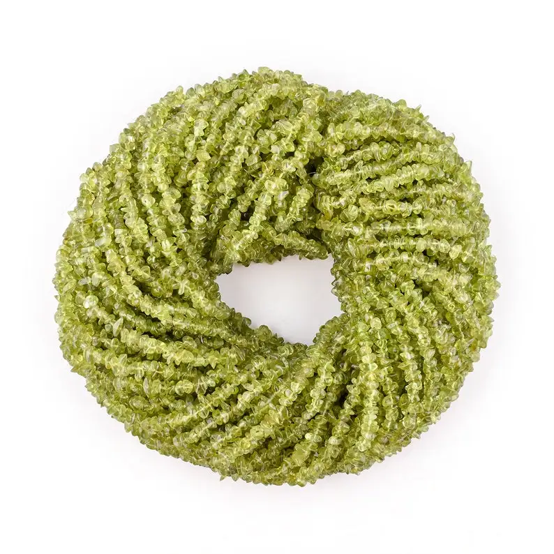 Natural Green Peridot Loose Uncut Gemstone Chips Beads 4-5mm Green Stone Irregular Freeform Rough Beads For Jewelry Making Bulk