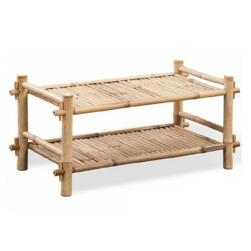 Shoe Rack Price Reasonable Home Use Eco-friendly Package Export Products Modern 2-Tier Bamboo Shoe Rack Made in Vietnam