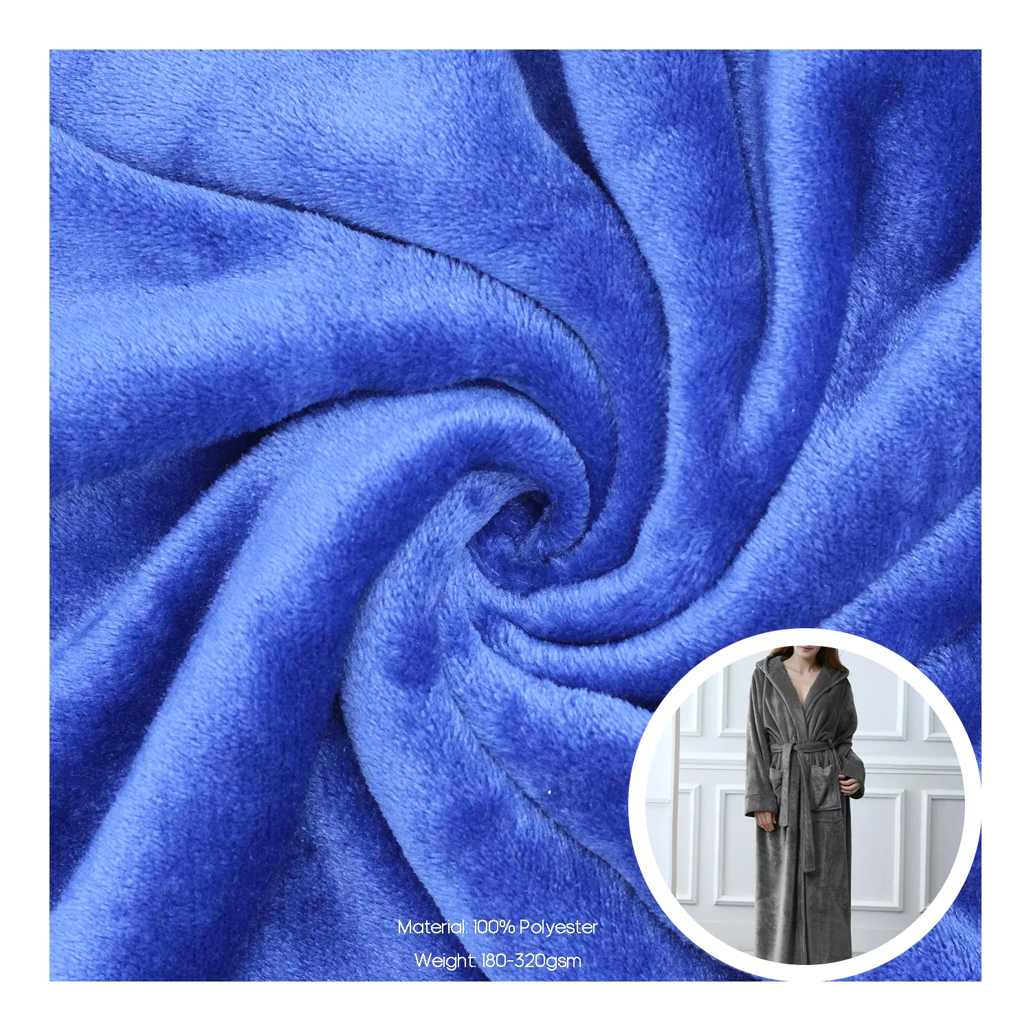 2024 Hot New Products One/ Both Side Brushed 100%polyester Flannel Fleece Fabric