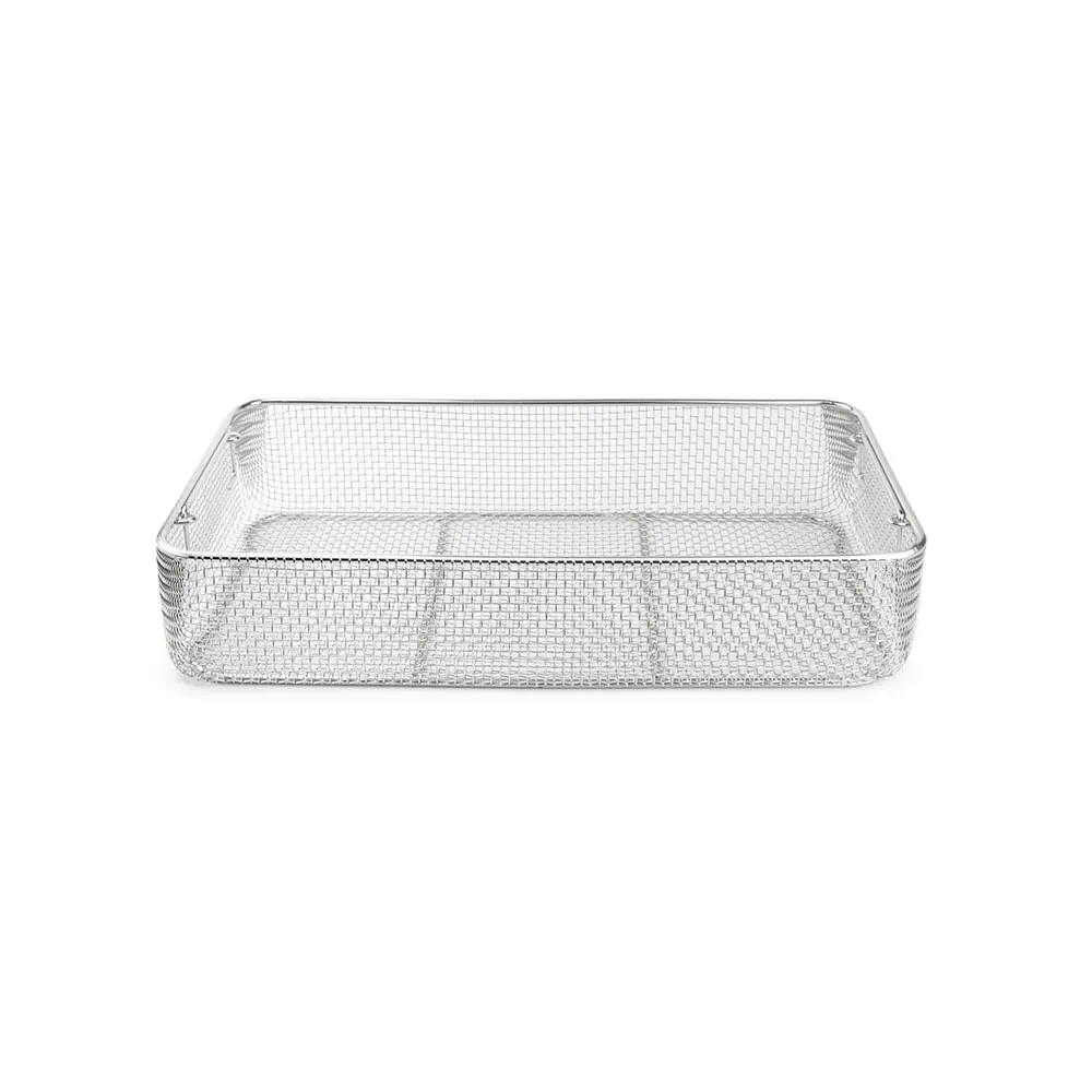 Wholesale stainless steel wired mesh basket mesh basket ultrasonic cleaning medical equipment disinfection basket