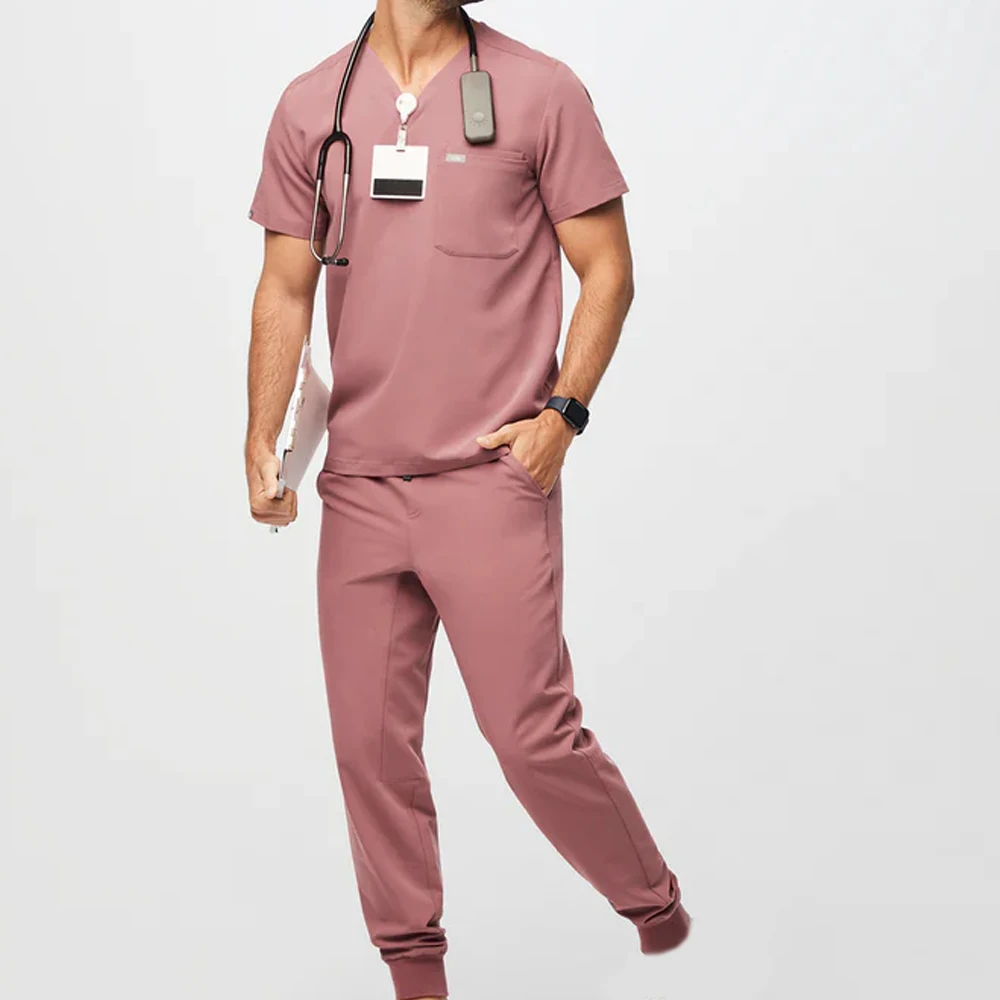 men cheap three-pocket nursing scrubs
