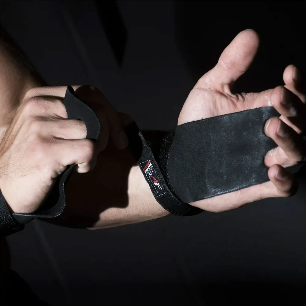 Factory Price Custom Color and Size Gymnastic Hand Grips Gym Workout Genuine Leather Gymnastic Hand Grips