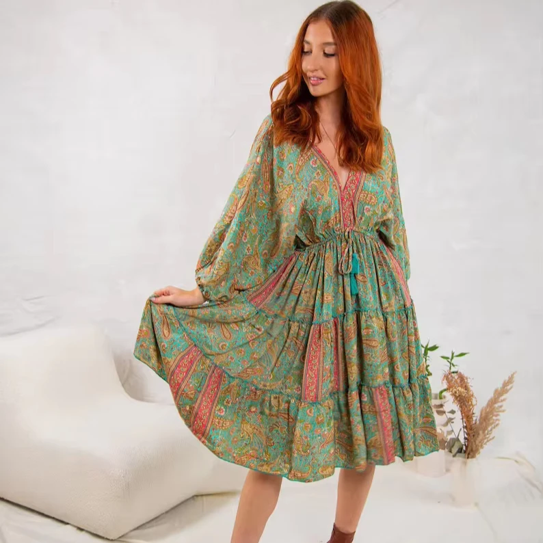 Модные классические женские мини-платья Бохо новые шелковые короткие платья роскошные стильные и модные для женщин