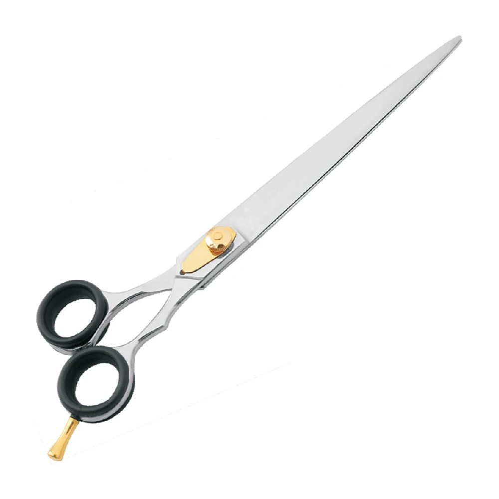 Pet Grooming Shears (Convex/Bevel Edge) Stainless Steel Fixed Finger Rest & Adjustable Screw (Finger Inserts)