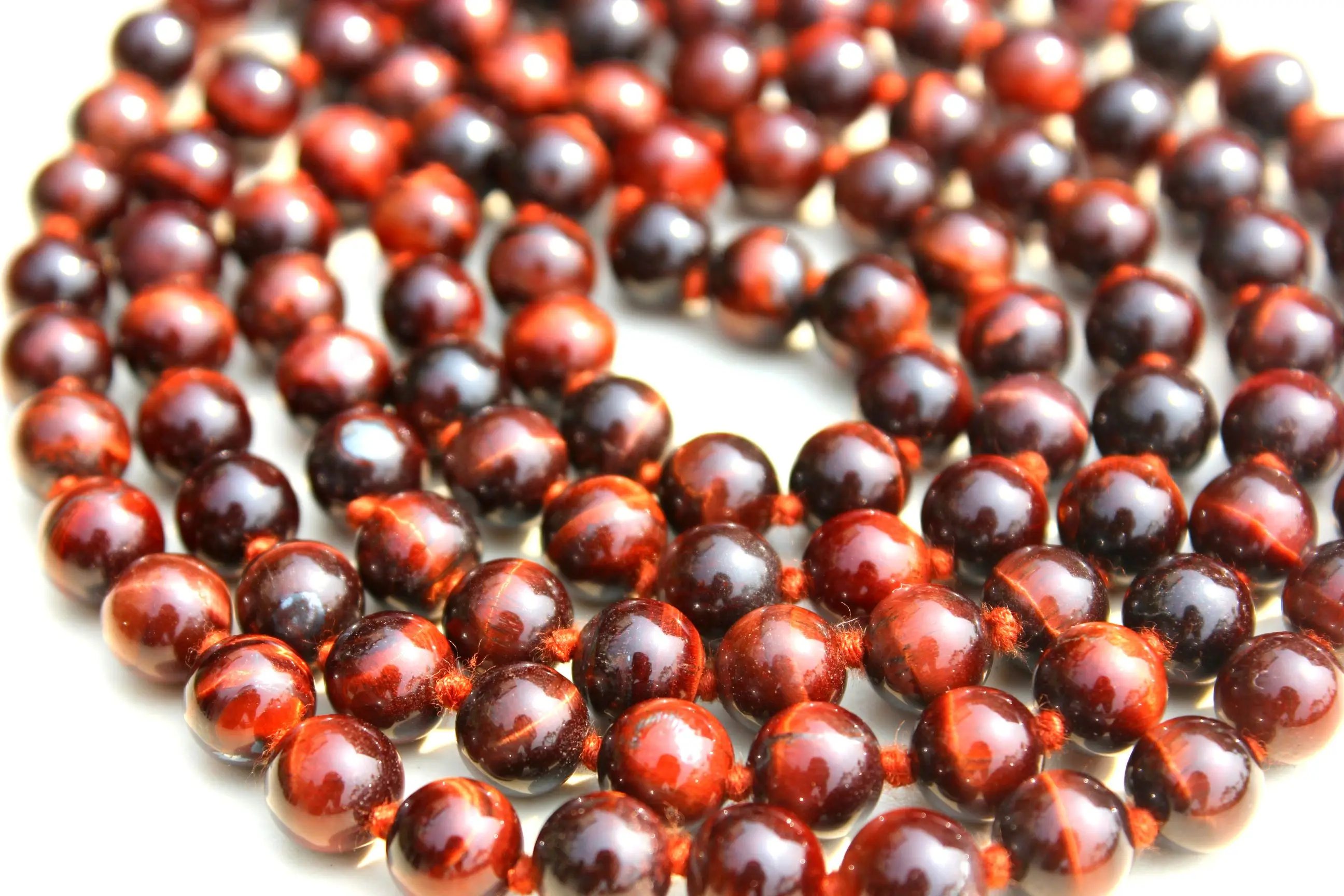 OEM round 108 Bead Yoga Mala Necklace Fashion Jewelry with Natural Pearl Knotted Meditation Prayer Beads for Gift