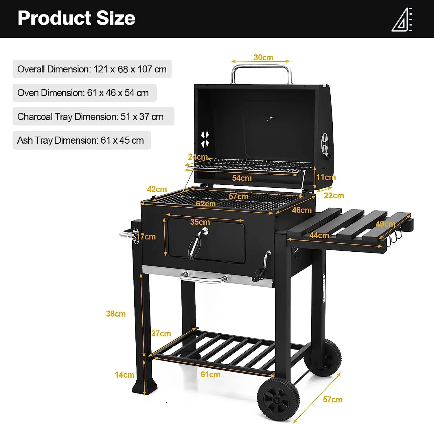 Factory Price Steel Barbecue Grills Trolley BBQ Charcoal Grill Patio bbq grill