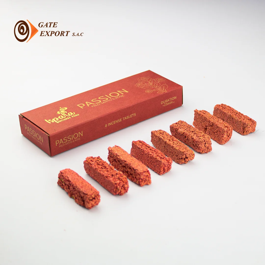 2023 Ispalla Passion Organic Wood Seed Incense Sticks Aromatic Rose Eucalyptus Scent Aromatherapy Pack New Fragrances from Peru