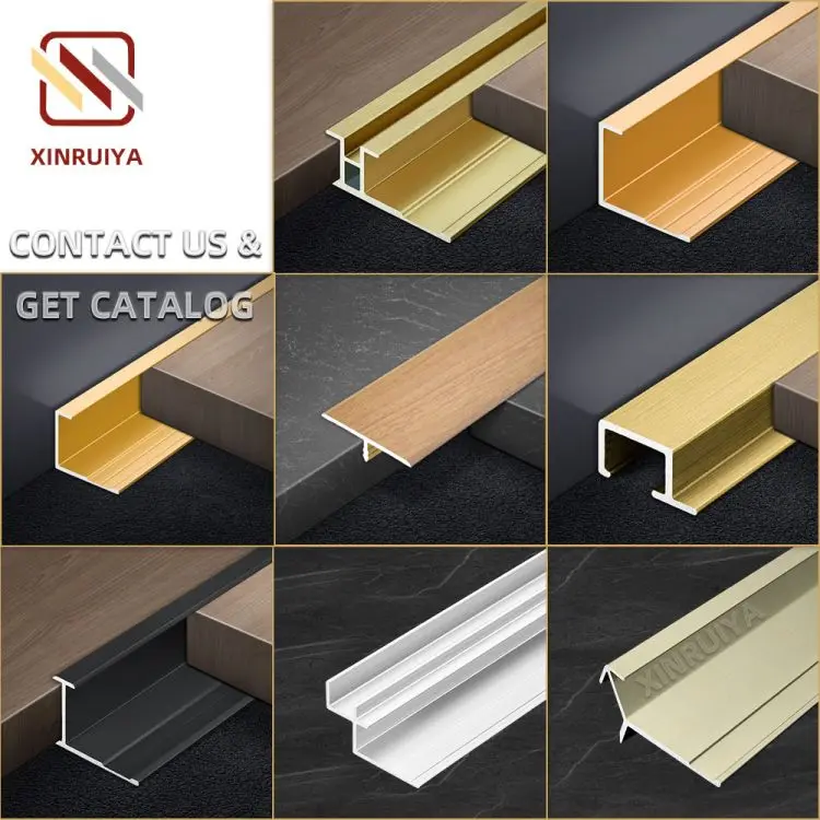 Top Recommended Factory Aluminium T Shape Shape Tile Trim Bar Piece Profile Section Metal Edge Trim  For Tile