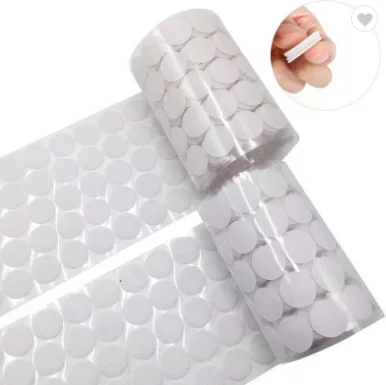 Hot sell custom multi - purpose transparent  adhesive Hook and Loop Coins Dots