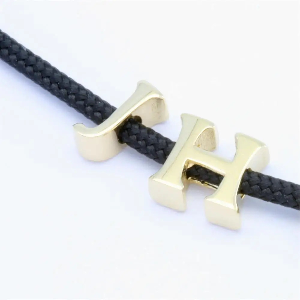 Wholesale 18K 14K 9K Gold Women A-Z 26 letters Initial pendant charms Necklace A-Z letters gift beaded jewelry bracelets