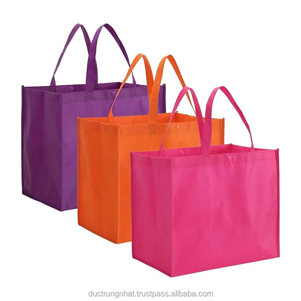 Wholesale Vietnam Bags Unique Reusable Shopping Bags Custom Size with Your Logos High Quality Non Woven Shopping Bags