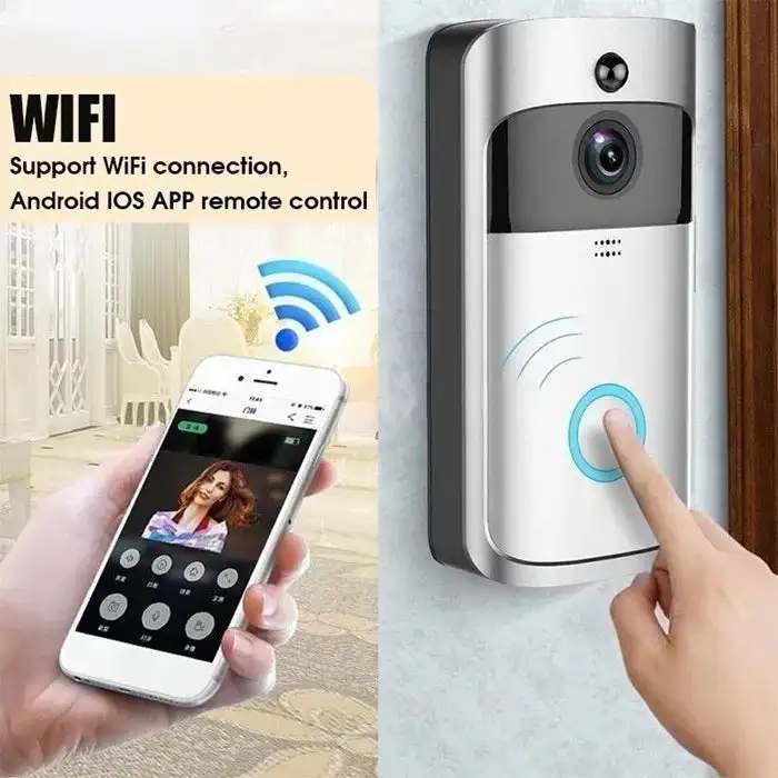 Недорогой лидер продаж умный дверной звонок Wi-Fi беспроводной домофон управление доступом кольцо с глазной камерой