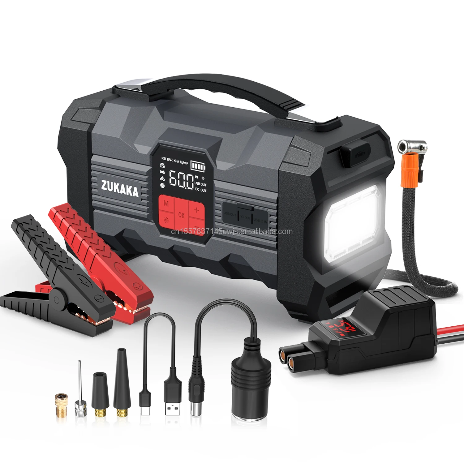 multi functional jump starter and air pump jump starter 3000a battery booster car jump starter