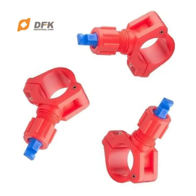 Plastic Nozzle PP FRPP Pipe D-Clamp Wide Angle Flat Fan Nozzle For Steel Cooling