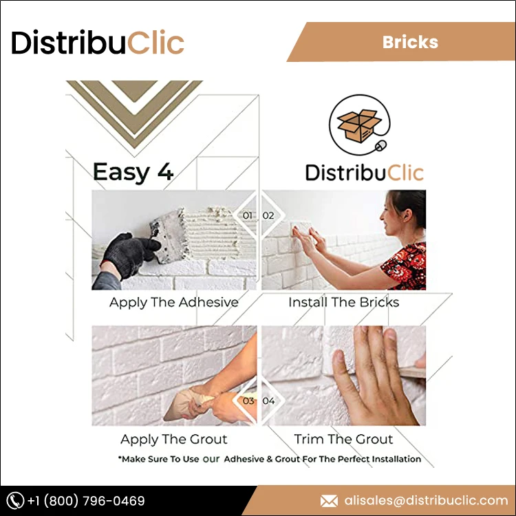 2022 Latest New Style 3D Design Flat Wall Brick Panels for Exterior 3d Garden Wall Bricks for Bulk Buyers