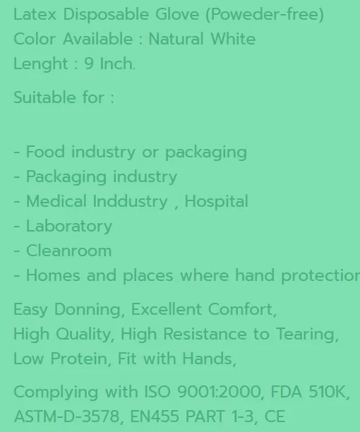 Safety Glove Nitrile Disposable form thailand