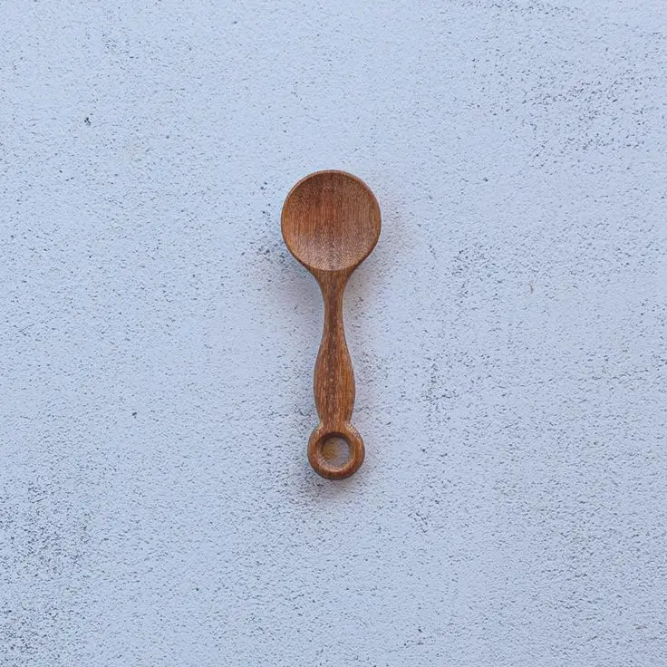 Bamboo Wood Spoon Set with Elegant Design Perfect for Home Kitchenware and Soup Dessert